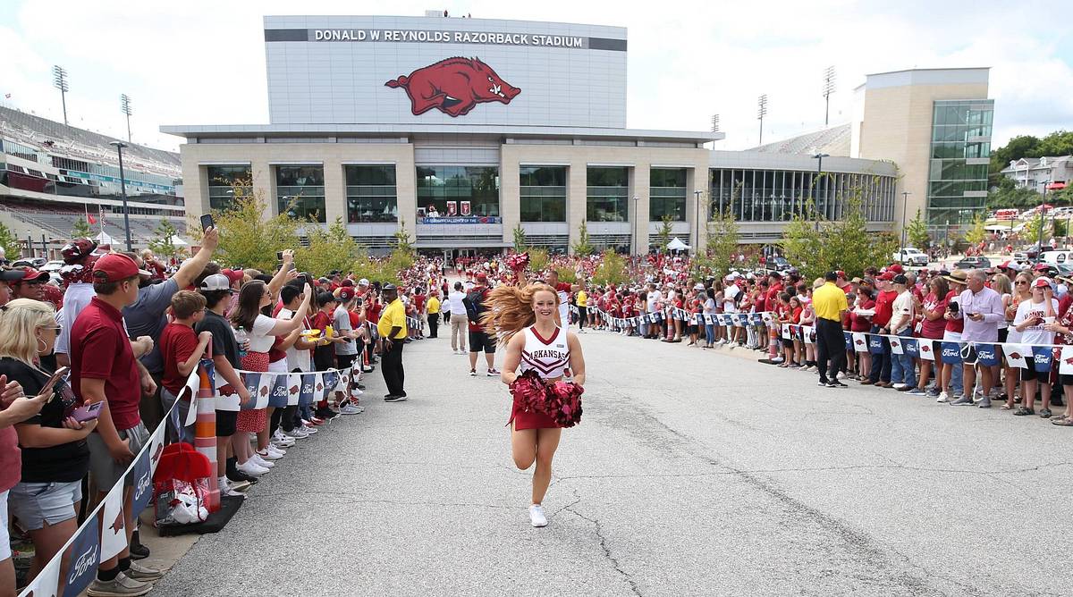 Arkansas's Field Was Very Icy Hours Ahead of LSU Game