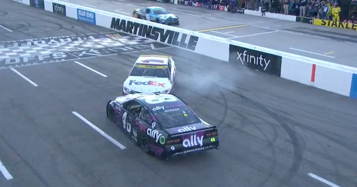 Alex Bowman spins Denny Hamlin, wins at Martinsville Speedway Sports