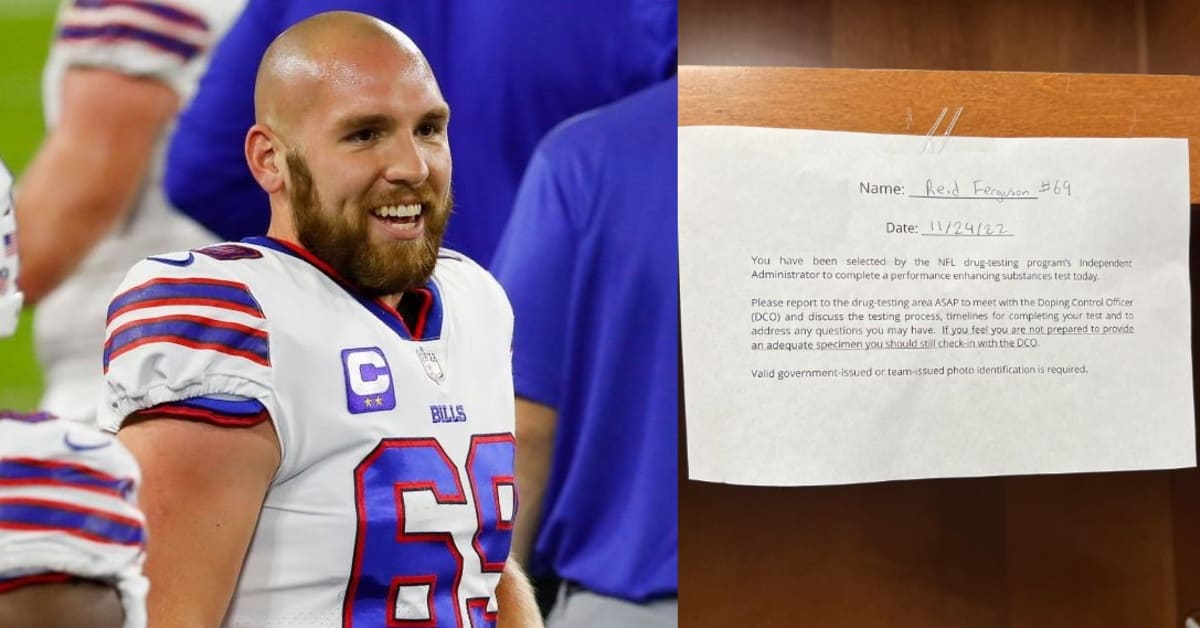 Buffalo Bills Captain Reid Ferguson Responds with Humor to Drug Test