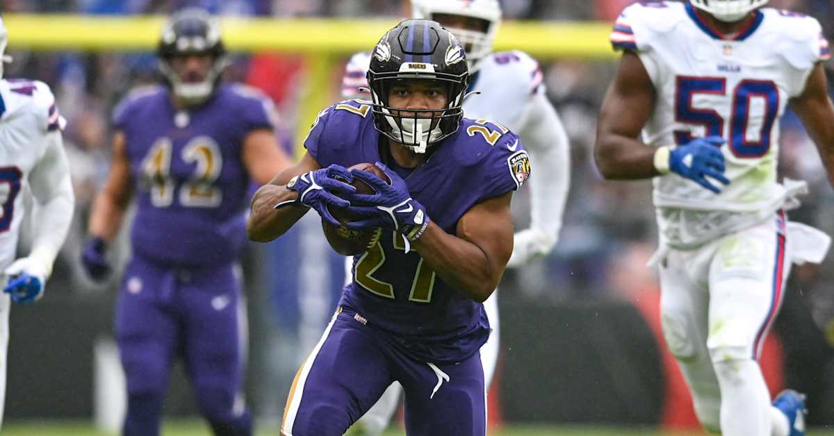 J.K. Dobbins Set to Return as Ravens Waive Mike Davis, per Report
