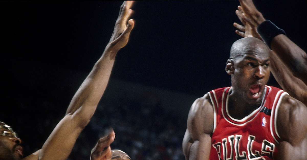 michael jordan on clyde drexler