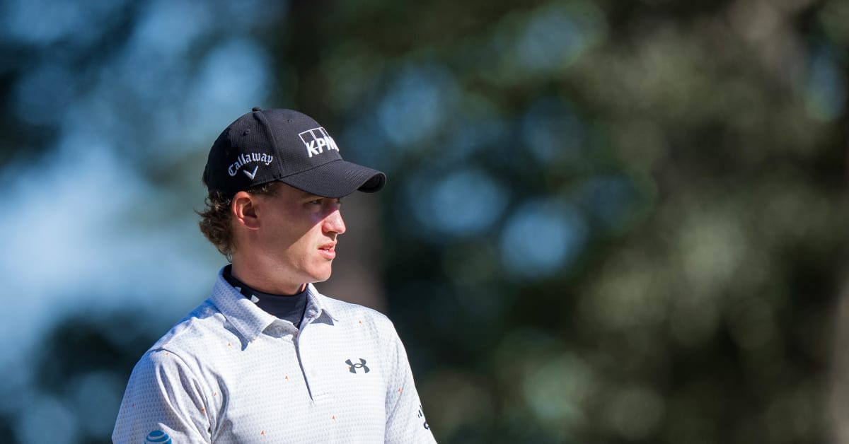 PGA Tour Waste Management Maverick McNeal’s putt goes in water