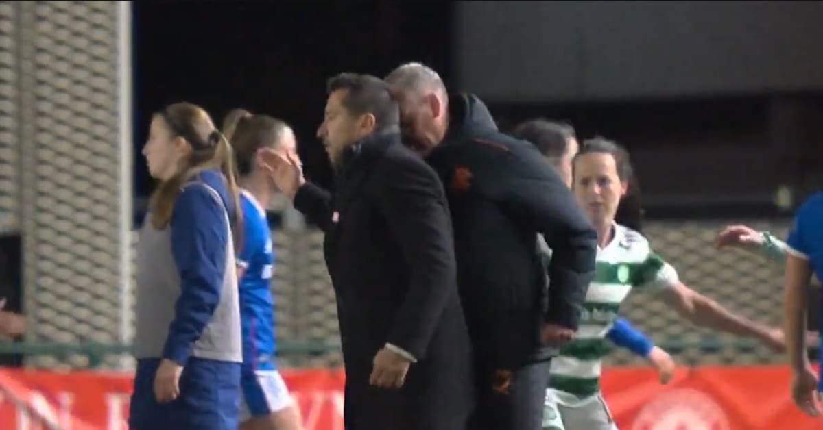 Rangers Women's coach headbutts Celtic manager on the pitch Futbol on