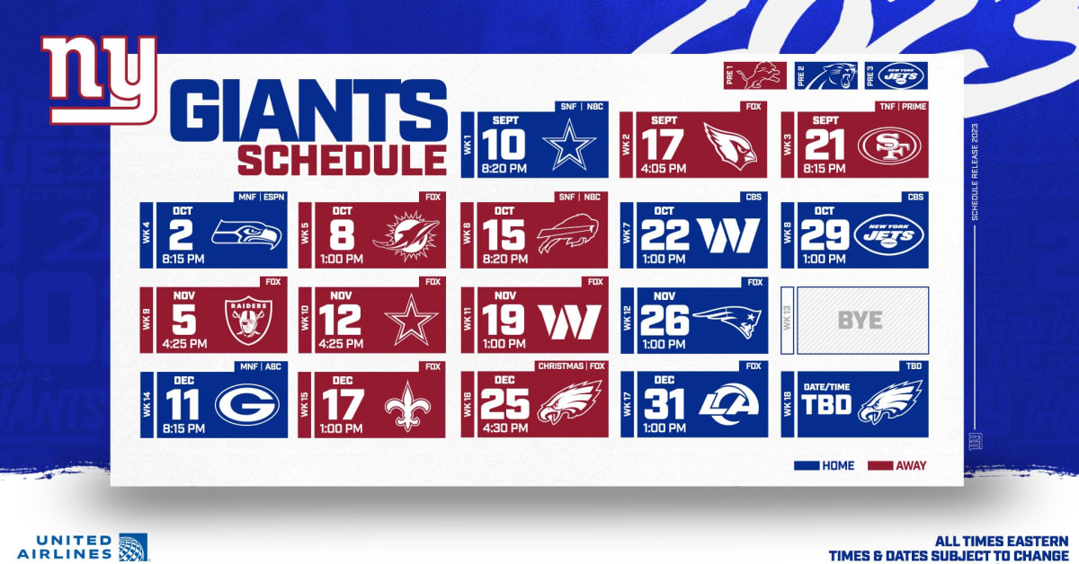 Giants Schedule 6 Games That Could Define Season Sports Illustrated New York Giants News