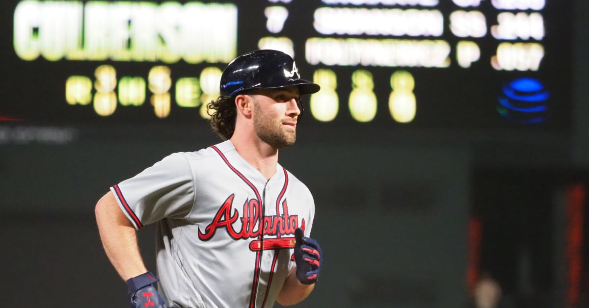 Atlanta Braves' Charlie Culberson Strikes Out as Converted Pitcher