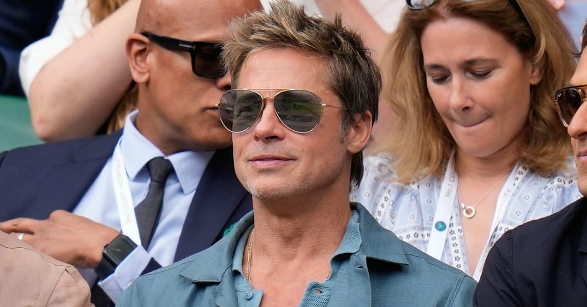 Brad Pitt, Ariana Grande Among Celebrities at Wimbledon Men's