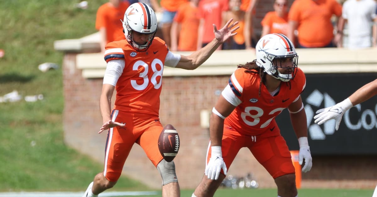 Virginia Punter Daniel Sparks Named to Preseason AllACC Football Team