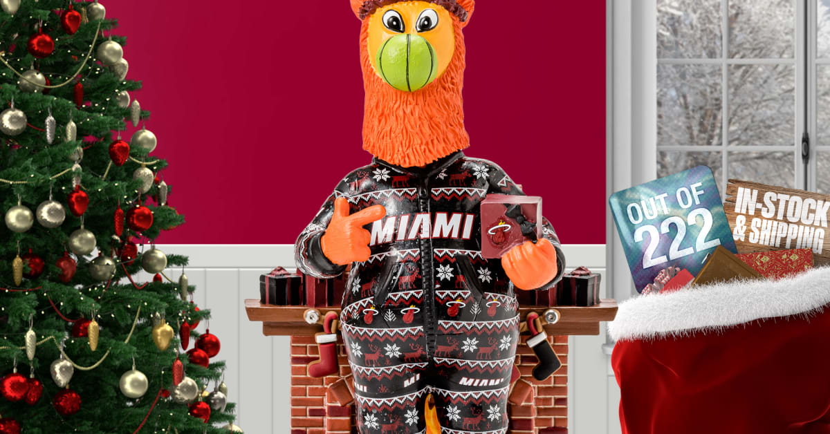 Company Releases Miami Heat Mascot HolidayThemed Bobblehead Sports