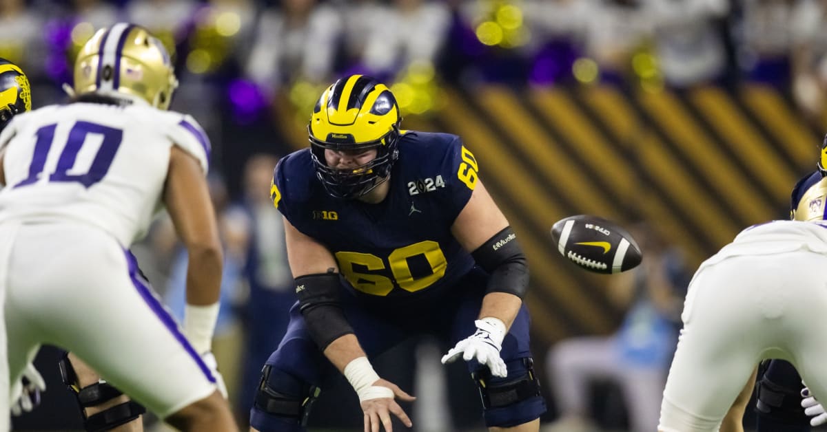 Las Vegas Raiders NFL Draft prospect C Drake Nugent, Michigan Sports Illustrated Las Vegas