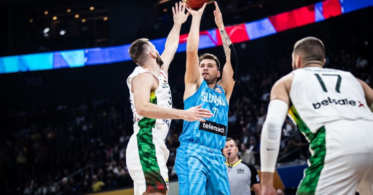 Dalaso „Mavs“ žvaigždė Luka Dončičius spindi, nes Slovėnija pasaulio krepšinio čempionate nusileido Lietuvai