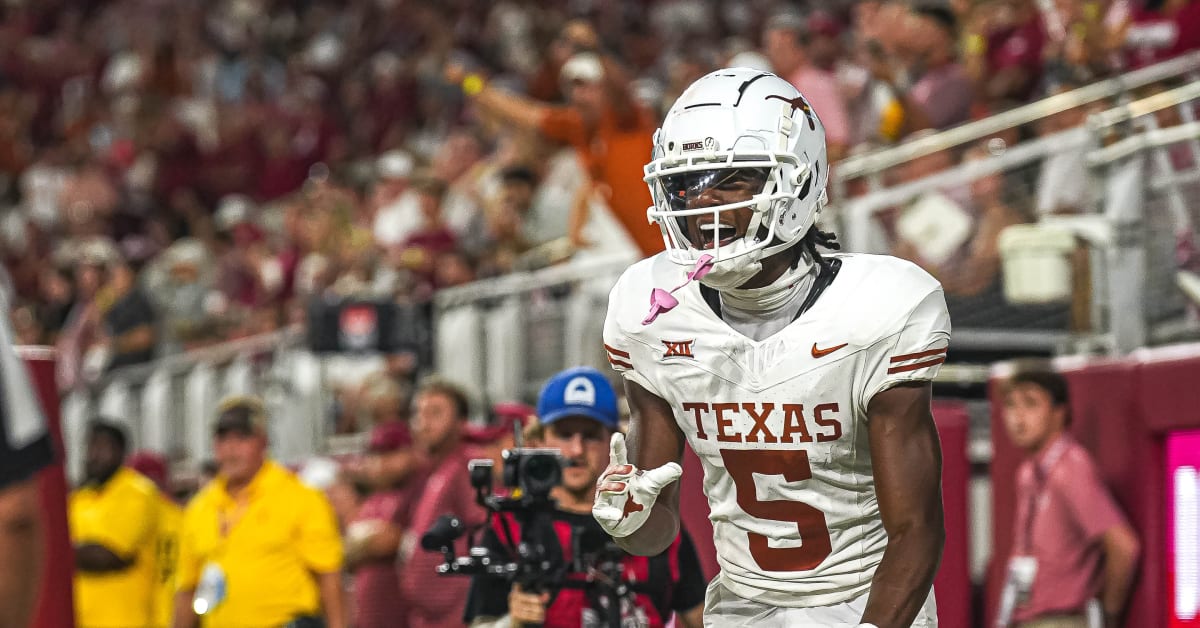 Texas Longhorns Newcomer AD Mitchell Steals Show In Win Over Alabama -  Sports Illustrated Texas Longhorns News, Analysis and More