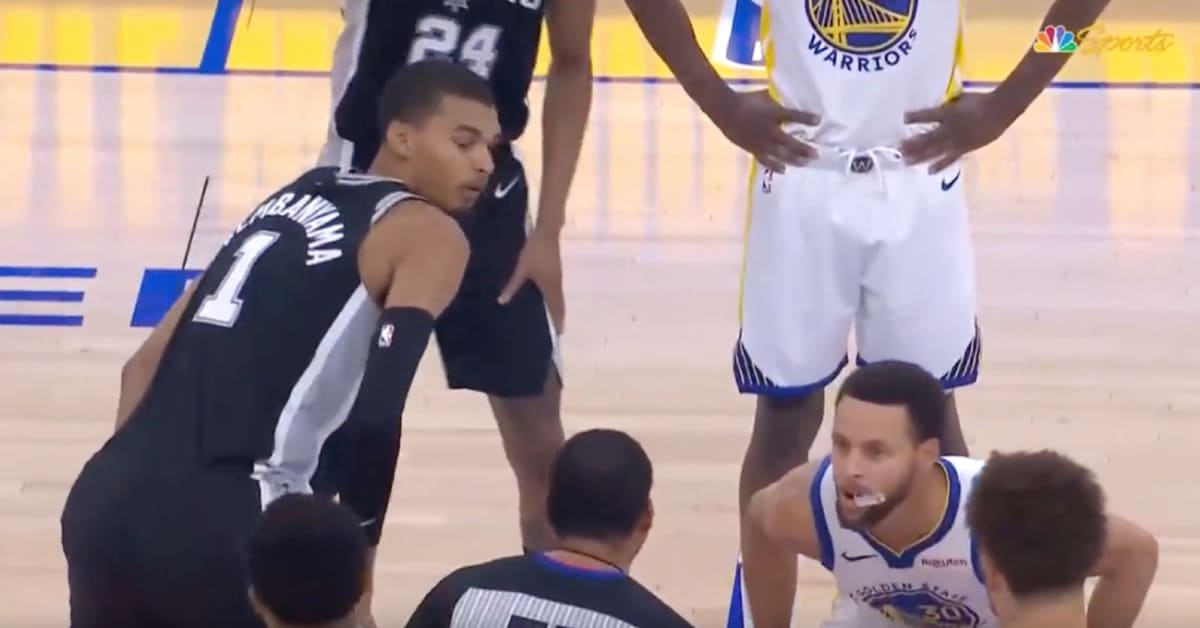 Steph Curry Hilariously Tried to Win a Jump Ball Against Victor