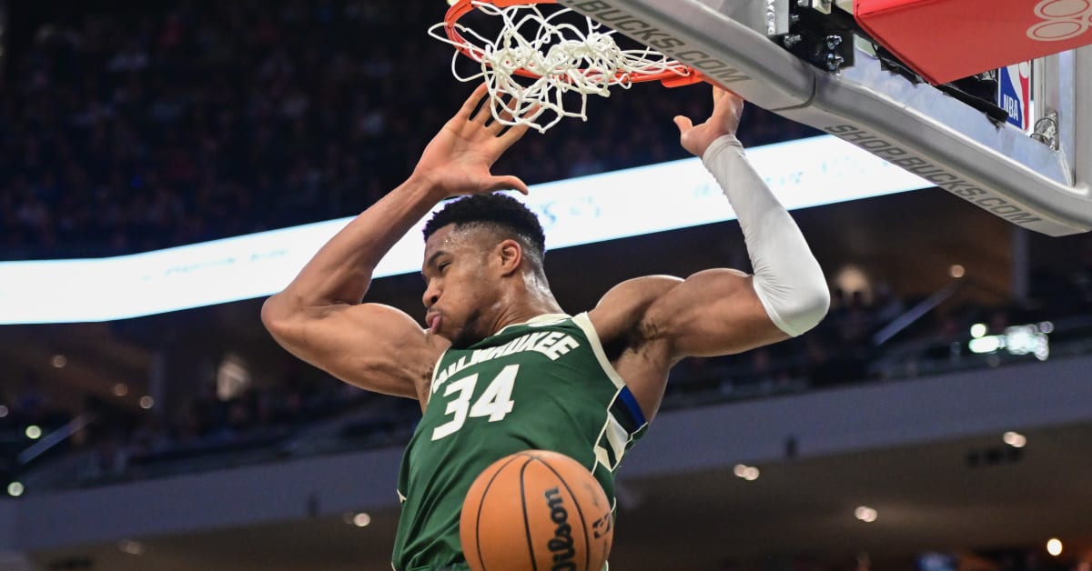 Giannis Antetokounmpo’s Kids Join Him on Bench While Bucks Destroy Pistons