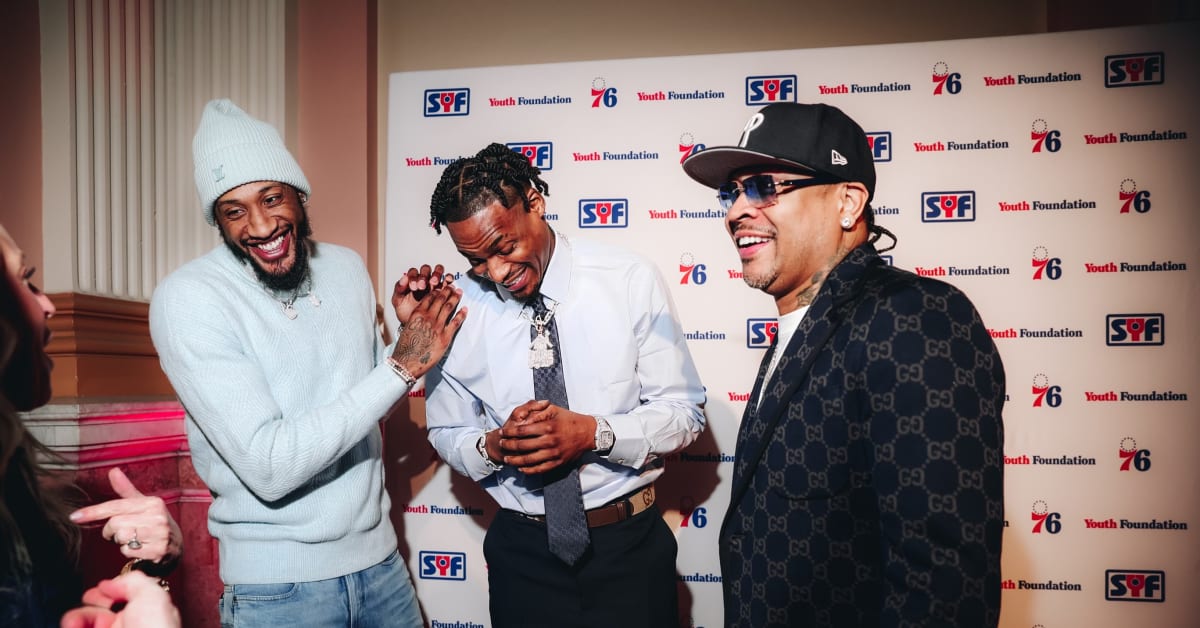 Allen Iverson Joins Joel Embiid, 76ers for Youth Foundation Gala ...