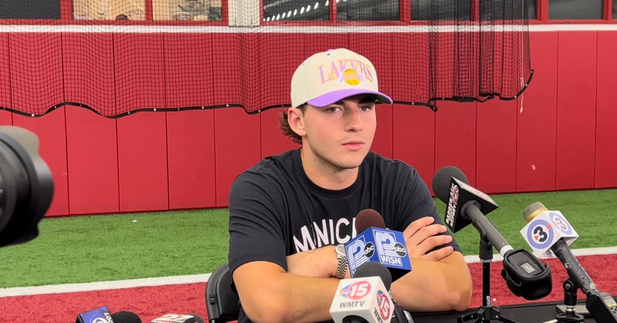 WATCH Wisconsin QB Graham Mertz talks big day vs. Illinois State