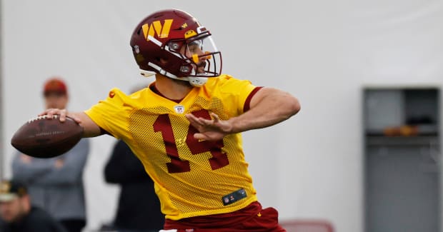 Washington Commanders Rookie QB Sam Howell Says There's No 'Major Step' From College to Pros thumbnail