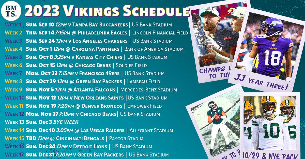 Key matchups and stats for every game on the Vikings' schedule - Sports ...