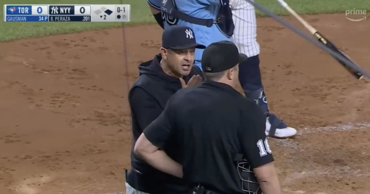 Hot Mic Caught Yankees’ Aaron Boone Cursing Out Umpire After Being