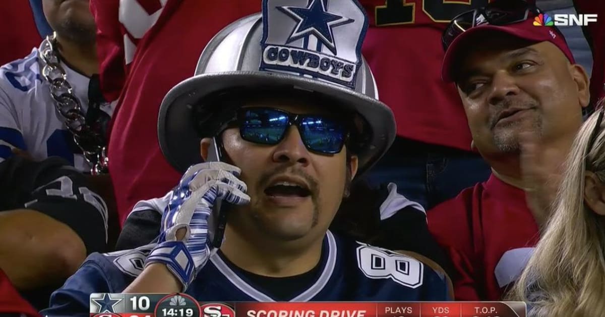 Sad Cowboys Fan on His Phone During Blowout Loss to 49ers Became a Sad