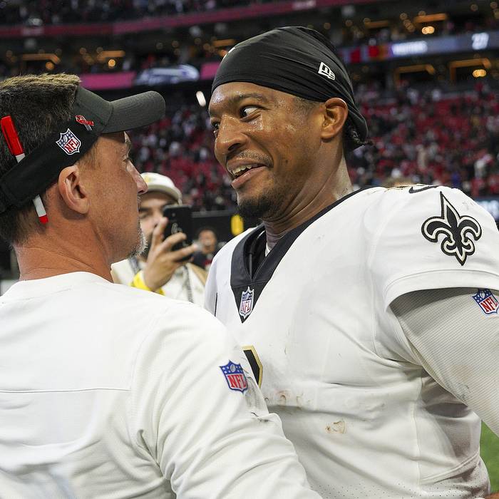 Dennis Allen and Jameis Winston