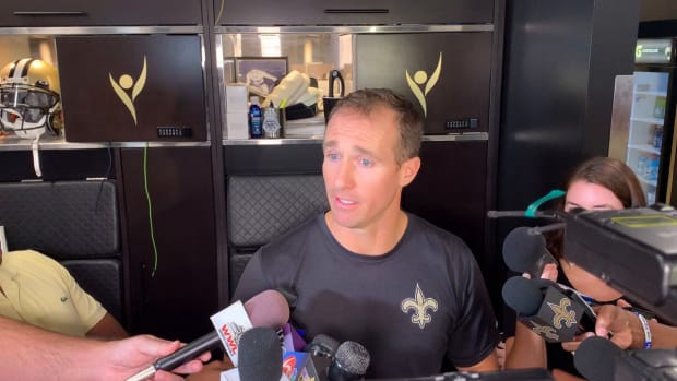Drew Brees says he was not aware of the reported anti-LGBTQ stance held by a lobbying organization for which he filmed a promotional video, Thursday, Sept. 5, 2019.
