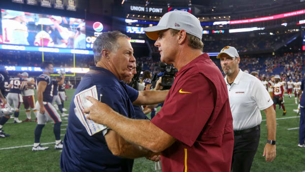 Bill Belichick | Jay Gruden | Paul Rutherford-USA TODAY Sports
