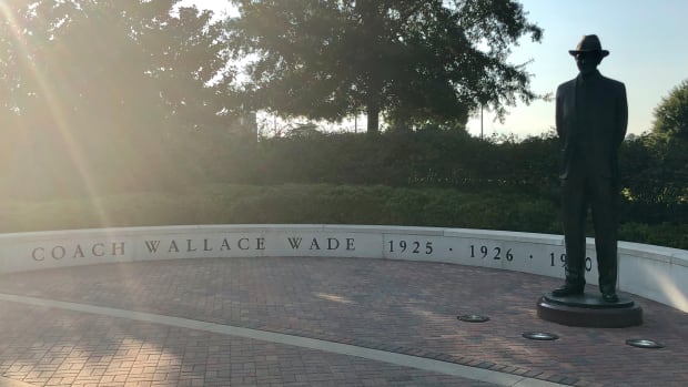 Wallace Wade statue on the Alabama Walk of Champions