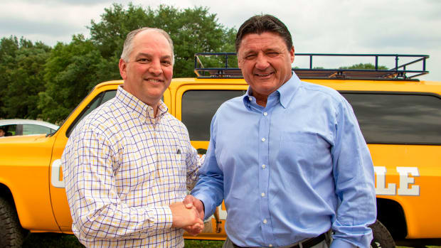 LSU football Ed Orgeron governor John Bel Edwards