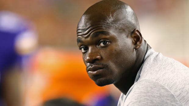 Adrian Peterson looks engaged