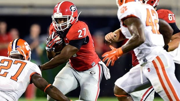 Georgia's Nick Chubb motivated by Gurley's texts; the vacation hot spot for coaches