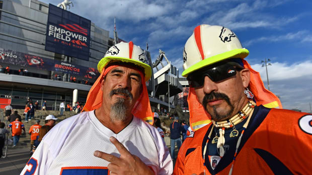 General view of Denver Broncos fans before the game against the Kansas City Chiefs at Empower Field at Mile High.
