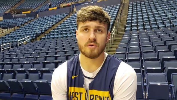 WVU G Chase Harler the day before texas tech