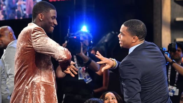 Jaren Jackson, Jr. (3J) and Miles Bridges at the 2018 NBA Draft.  (PHOTO  MSU SID)