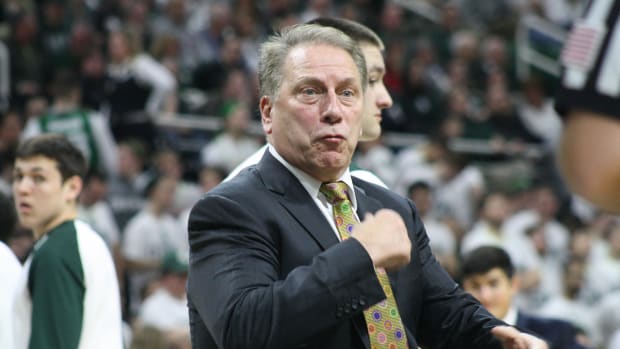 Tom Izzo has his Spartans peaking at the right time.  2016.  Photo courtesy of Mark Boomgaard