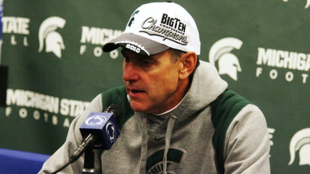 Mark Dantonio's promise and dream of a Big Ten Title came true.  Photo courtesy of author.