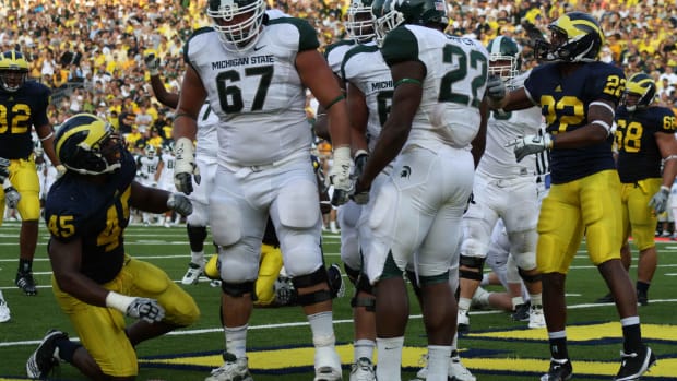 The Spartans put the Wolverines in their place on Saturday.  Photo courtesy of Bill Marklevits.