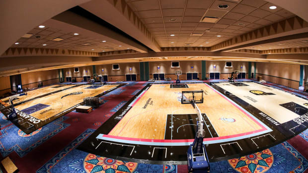 Practice courts in the NBA bubble