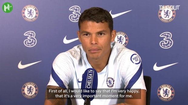 Thiago Silva's first press conference at Chelsea