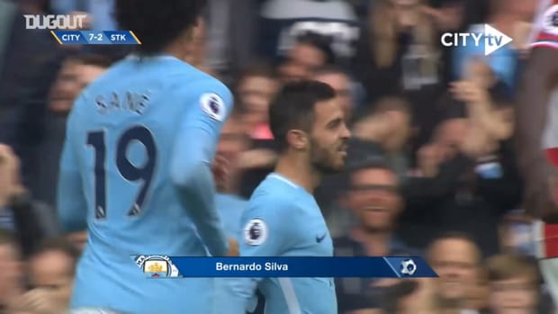 Bernardo Silva's first goal with Manchester City