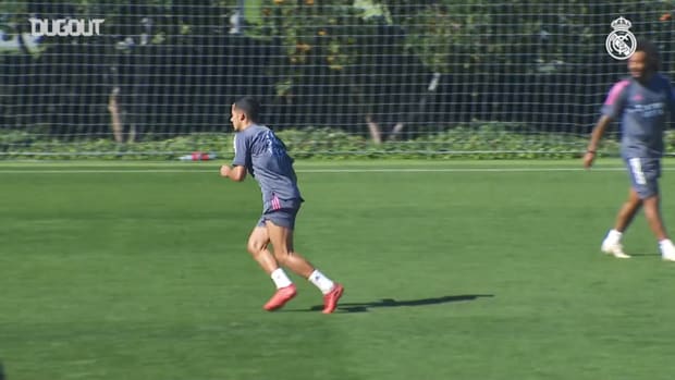 Nacho, Marcelo, Isco; great goals during shooting and finishing drills 