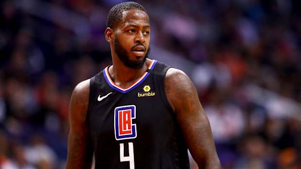 Feb 26, 2020; Phoenix, Arizona, USA; Los Angeles Clippers forward JaMychal Green (4) against the Phoenix Suns at Talking Stick Resort Arena.