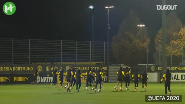 Haaland trains with Dortmund ahead of Brugge clash