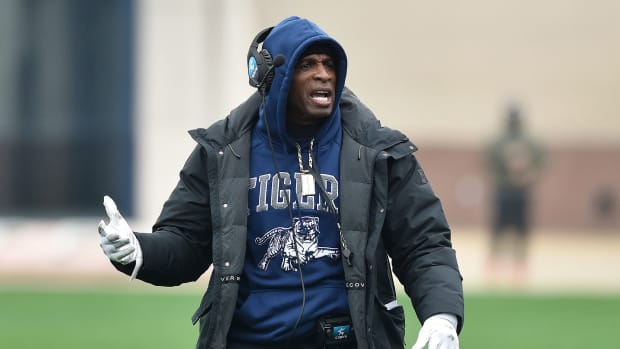 Deion Sanders at Jackson State practice