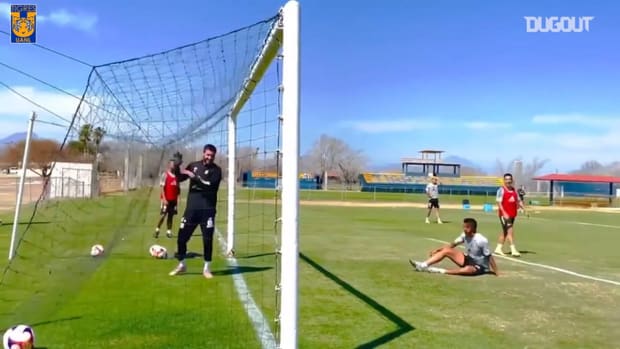 Gignac makes double save in training