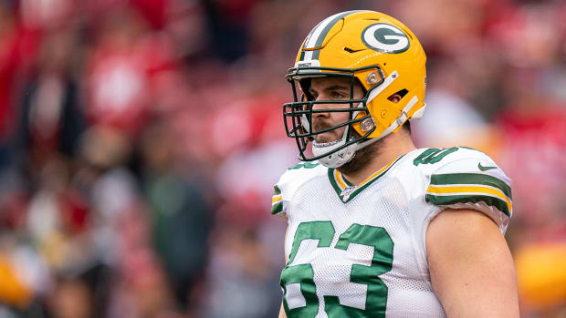 Corey Linsley with the Packers.