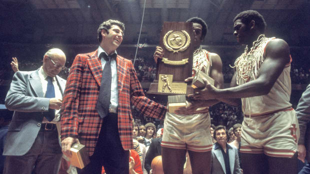Bob Knight and Indiana after winning the 1976 national title