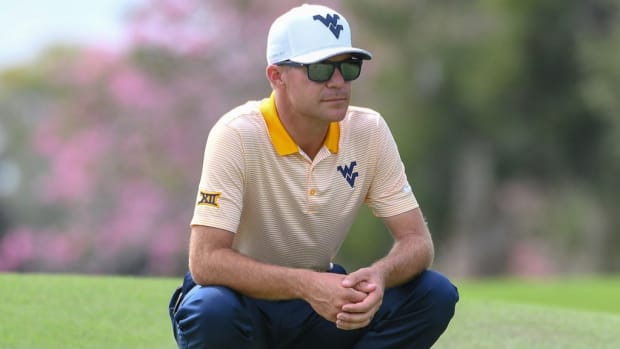 WVU Golf coach Sean Covich