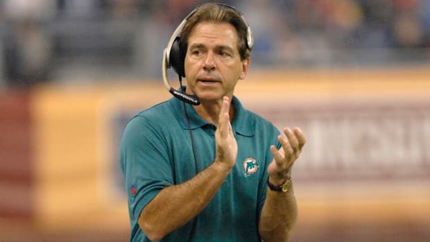 Nick Saban with the Miami Dolphins