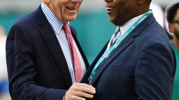 Miami Dolphins owner Stephen Ross with GM Chris Grier