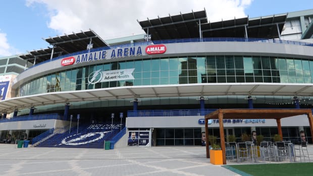 A general view of Amalie Arena, home of the Tampa Bay Lightning.